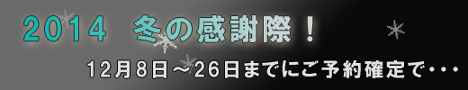 2014年冬の感謝祭